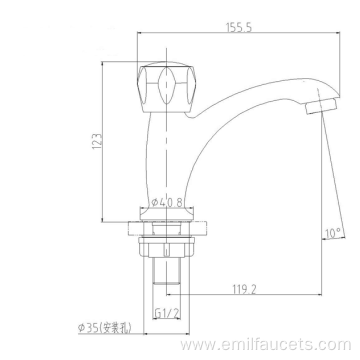 Time delay swivel faucet tap